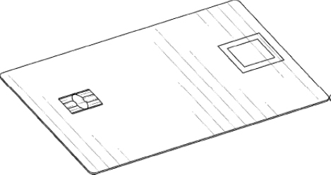 original The ornamental design for a smart card with a chip and a fingerprint sensor, as shown and described. SMART CARD WITH A CHIP AND A FINGERPRINT SENSOR Issued Patent Number: US D996,431 S (Graphic: Business Wire)