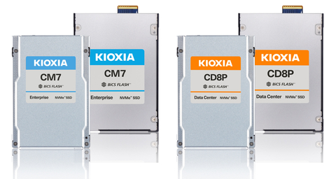 KIOXIA CM7 Series, CD8P Series NVMe SSDs deliver high performance and reliability for enterprise and cloud data centers. (Graphic: Business Wire)
