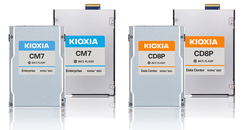 original KIOXIA CM7 Series, CD8P Series NVMe SSDs deliver high performance and reliability for enterprise and cloud data centers. (Graphic: Business Wire)
