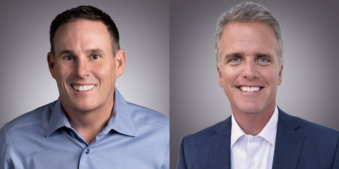 John Potthoff, Ph.D., (left) transitions to Chairman of Elligo Health Research; Barry Simms is promoted to CEO (Photo: Business Wire)