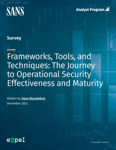Expel-commissioned research unveils what frameworks, benchmarks, and techniques organizations use on their path to security maturity. (Graphic: Business Wire)