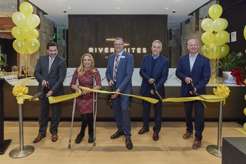 original Representatives from Rivers Casino Philadelphia, Rush Street Gaming, the City of Philadelphia, and Fastrack Construction cut the ribbon on Fishtown's newest hotel — Riversuites at The Battery. (Photo: Business Wire)