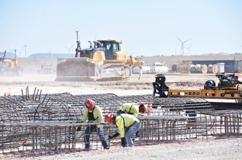 Construction is underway on the SunZia Transmission and Wind project in New Mexico (Photo: Business Wire)