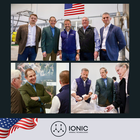 Ionic MT hosts Congressman Curtis at new production facility in Provo, Utah. (Graphic: Business Wire)
