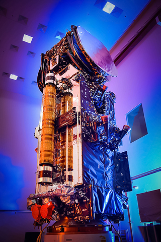 Ovzon 3 spacecraft in the Maxar Space Systems facility in Palo Alto, CA (Photo: Maxar Space Systems)