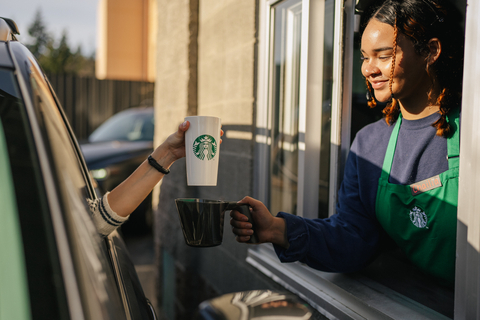Starbucks customers are able to use their own clean, personal cup for every visit at all company-operated stores and participating licensed stores in the U.S. and Canada – including drive-thru, the Starbucks app, and in café. (Photo: Business Wire)