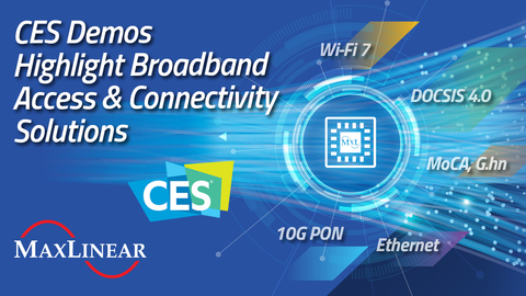 MaxLinear Highlights Leading End-to-end Broadband Access and Connectivity Solutions with Low Power, High Throughput CES Demos (Graphic: Business Wire)
