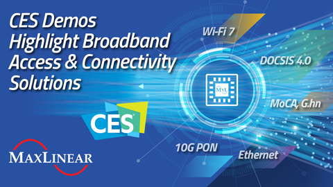 original MaxLinear Highlights Leading End-to-end Broadband Access and Connectivity Solutions with Low Power, High Throughput CES Demos (Graphic: Business Wire)