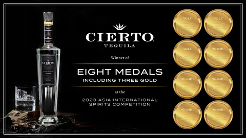 Cierto Tequila Awarded Three Gold Medals at the 2023 Asia International Spirits Competition (Graphic: Business Wire)