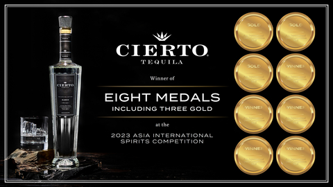 original Cierto Tequila Awarded Three Gold Medals at the 2023 Asia International Spirits Competition (Graphic: Business Wire)