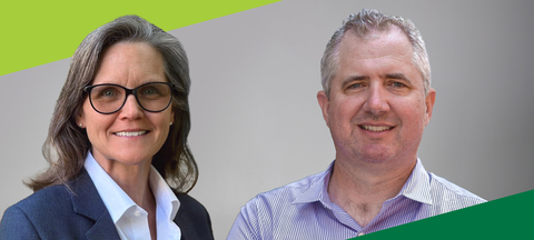 original X-Chem executives transition into new roles: Karen Lackey (left) will serve as Chief Executive Officer and Matt Clark (right) becomes X-Chem President and Chief Scientific Officer. (Photo: Business Wire)