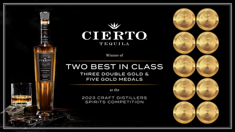 Cierto Tequila Named Best in Class at the 2023 Craft Distillers Spirits Competition (Graphic: Business Wire)