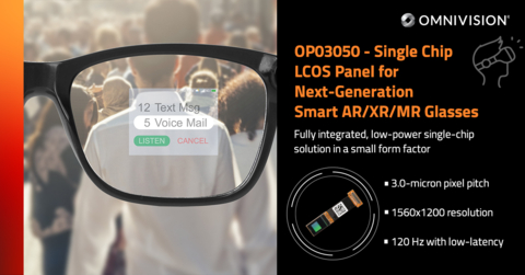 OP03050 - OMNIVISION'S Single Chip LCOS Panel for Next-Gen Smart AR/XR/MR Glasses (Graphic: Business Wire)