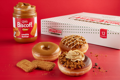 Krispy Kreme and Biscoff partner on new Biscoff collection to give fans even more of what they love to kick off new year, including two all-new Biscoff doughnuts. (Photo: Business Wire)