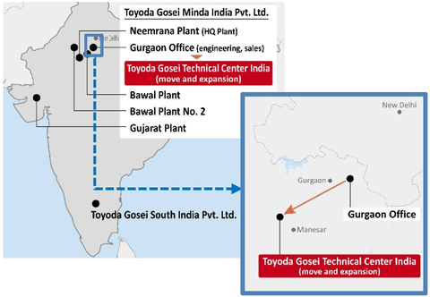 Development and production locations in India (Graphic: Business Wire)