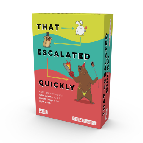 Exploding Kittens today released That Escalated Quickly, a card game where players work together to put absurd answers in the right order. (Photo: Business Wire)