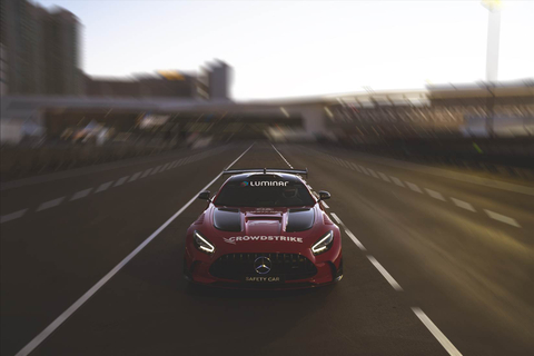Luminar and the Mercedes-AMG PETRONAS F1 Team will work together to integrate Luminar’s technology into the roofline of the Mercedes-AMG GT Black Series. (Photo: Business Wire)