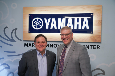 Ben Speciale, President, Yamaha U.S. Marine Business Unit, gave Rep. Barry Loudermilk (R-Georgia) a tour of the Yamaha Marine Innovation Center on Jan. 8. (Photo: Business Wire)