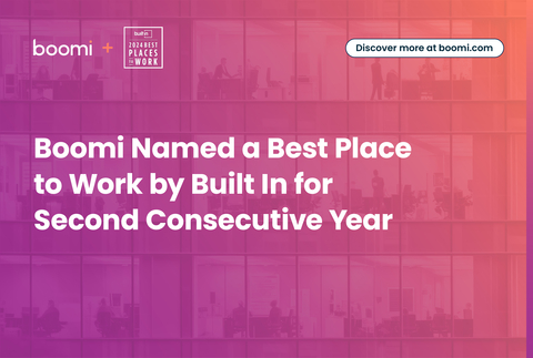 Boomi Named a Best Place to Work by Built In for Second Consecutive Year (Graphic: Business Wire)