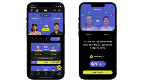 TennisONE App Launches CrowdRIVAL$ Skill Gaming (Photo: Business Wire)