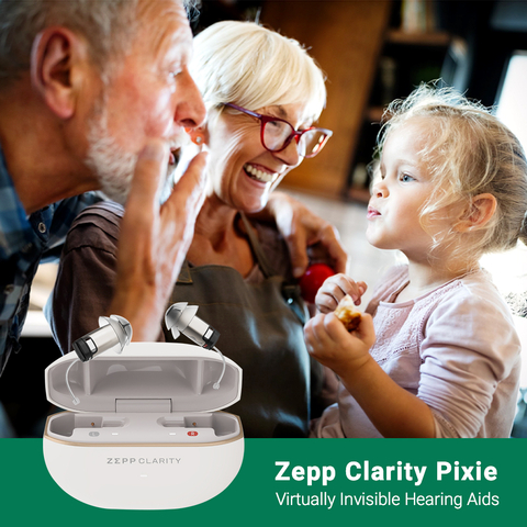 Zepp Clarity Pixie: A game-changing hearing aid for mild to moderate impairment with an invisible design, exceptional natural sound quality, wireless connectivity, and up to 17-hour battery life. (Graphic: Business Wire)