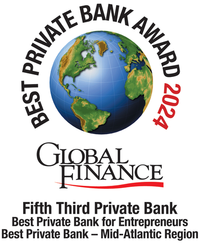 For the fifth consecutive year, Fifth Third Private Bank has been recognized as Best Private Bank by Global Finance for the 2024 World’s Best Private Bank Awards. (Graphic: Business Wire)