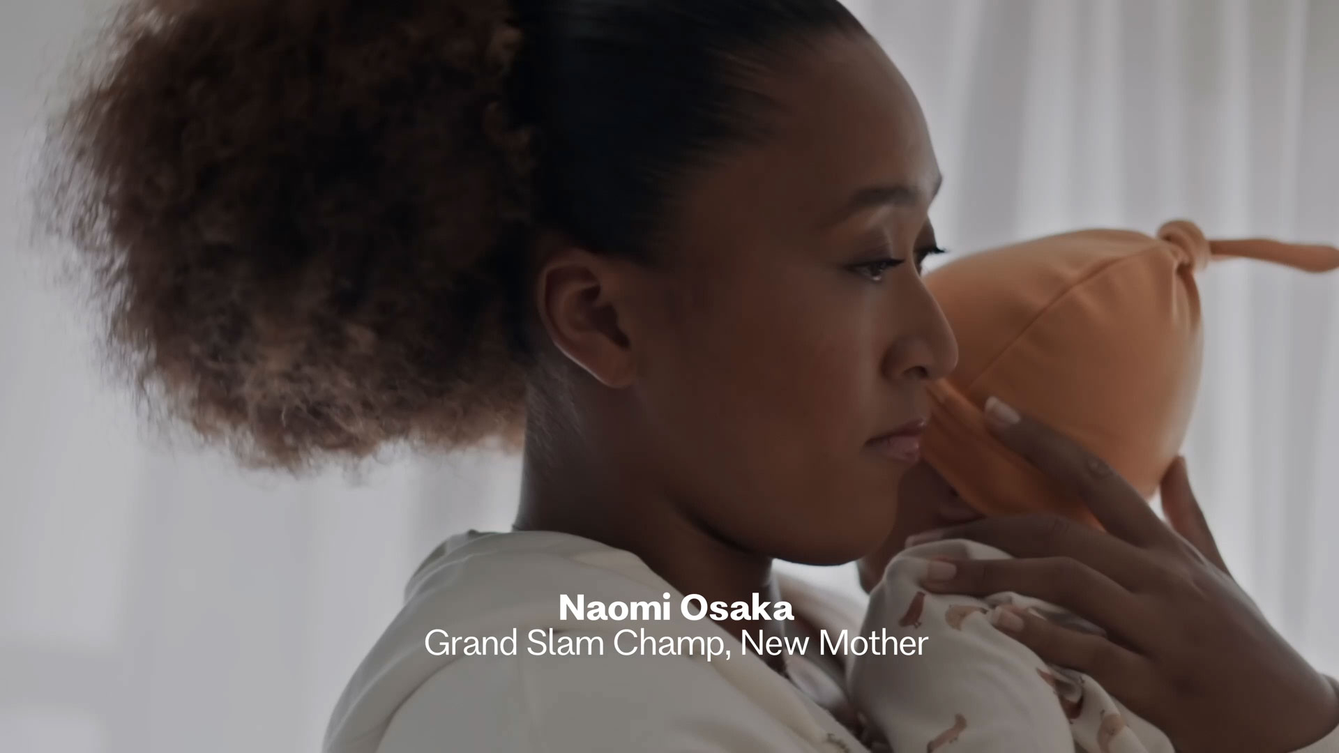 Osaka is featured in Bobbie's new TV spot, the first ever infant formula campaign to run on ESPN