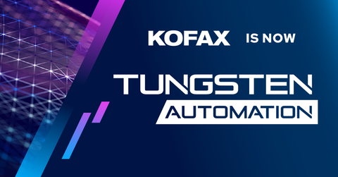 Today marks the beginning of an exciting new chapter in our nearly 40-year history: Kofax is now Tungsten Automation.  (Graphic: Business Wire)