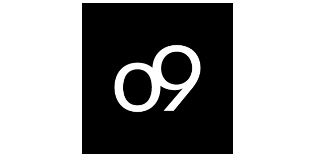 o9 Logo White on black SMALL