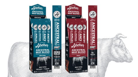 Country Archer Provisions Launches NEW Meat Stick Made from Grass-Fed Beef, Beef Liver and Beef Heart (Graphic: Business Wire)