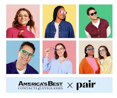 The Perfect Pair: Pair Eyewear poised to expand online customer base with customizable eyewear available in-person through select retail locations through National Vision's America's Best brand. (Photo: Business Wire)