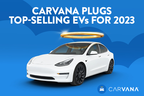 Carvana reveals its most popular EVs for 2023. (Graphic: Business Wire)