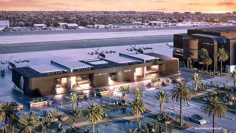 Representative Atlantic FBOs including development intended to serve future eVTOL operations via agreement with Archer. Pictured above: LA (Graphic: Business Wire)