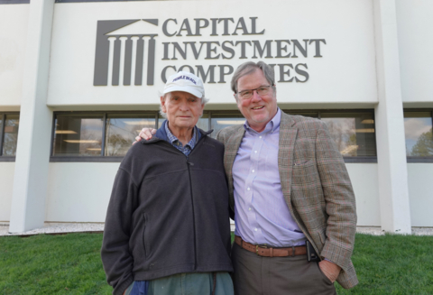 Co-founders of Capital Investment Companies, Bobby Edgerton (left) and Richard Bryant (right), commemorate 40 years in business. (Photo: Business Wire)