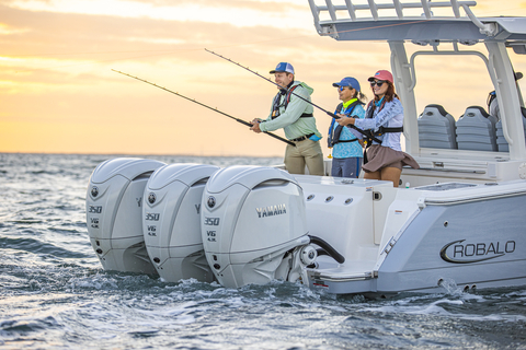 Yamaha's new 4.3-liter F350 offshore outboard meets customer demand for horsepower diversity combined with premium-level performance and reliability. (Photo: Business Wire)