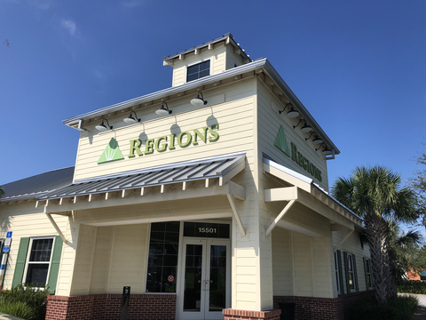 original Regions Bank’s Pier Park branch in Panama City Beach, Fla., near one of the areas impacted by the Jan. 9, 2024, storms. (Photo: Business Wire)
