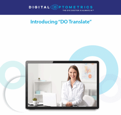 The DigitalOptometrics Translate service, available in 16 languages and dialects, introduces “DOT," a remarkable voice translation capability in real-time. (Graphic: Business Wire)