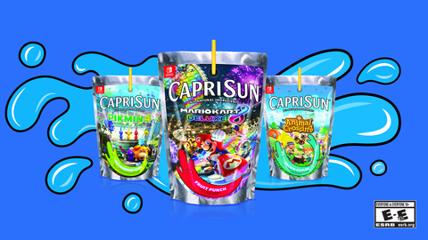 Capri Sun® is teaming up with Nintendo to add beloved characters from their hit franchises of Mario Kart 8 Deluxe, Animal Crossing: New Horizons, and Pikmin 4 to the cartons and pouches of Capri Sun® Fruit Punch, Strawberry Kiwi, and Pacific Cooler, available exclusively from January 1st to March 31st, 2024 in stores and at online retailers. (Photo: Business Wire)