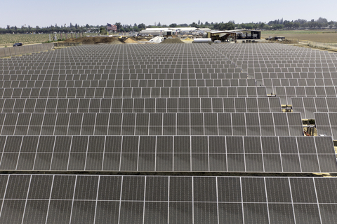 Bayer's new solar panel installation at its vegetable research and development site in Woodland, CA. (Photo: Business Wire)
