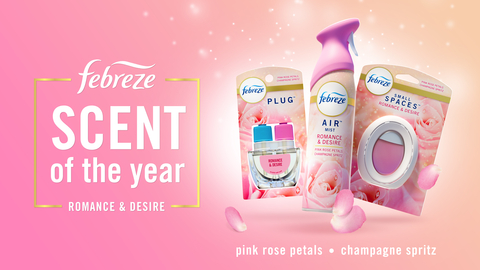 original Febreze Releases Third Annual Scent of the Year, Romance & Desire: A Scent Created to Inspire Connection and Passion in 2024. (Graphic: Business Wire)