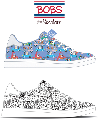 original The winners of the Skechers Paws for a Cause Scholarship in the dog and cat categories, USC student Maki Shigetani and Teeny Nadeau of Cal State Fullerton created their cruising canine and regal cat mosaics in honor of their beloved rescue animals. (Graphic: Business Wire)