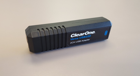 ClearOne’s Versa® USB22D Dante® USB Adapter, enabling computers to connect to Dante networks seamlessly and offering compatibility with any audio application, will be on display at booth #2N150. (Photo: Business Wire)