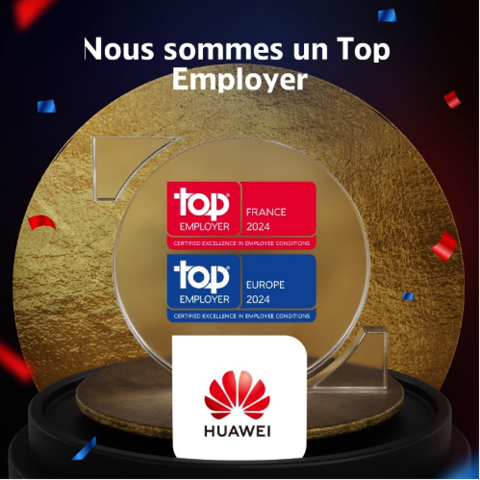 Huawei reçoit la certification Top Employer 2024 en France et en Europe (Photo: Business Wire)