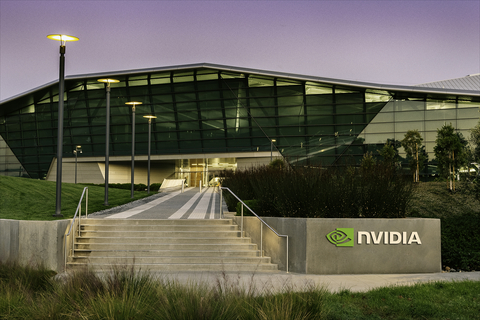 NVIDIA’s Silicon Valley campus, seen here from San Tomas Expressway in Santa Clara, Calif., offers vast open spaces for employees to work and socialize, native plant landscaping and a high degree of energy efficiency, with solar panels. (Photo: Business Wire)