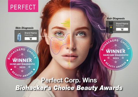 Perfect Corp. Wins Two Innocos Biohackers’ Beauty Awards for Best Skincare Diagnostic and Best Haircare Diagnostic with its Beautiful AI solutions (Photo: Business Wire)