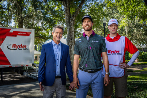 The “Driver Caddie” commercial features professional golfer Sam Ryder pitching his agent the idea of providing caddies for Ryder Last Mile deliveries to help navigate obstacles from curb to door. (Photo: Business Wire)
