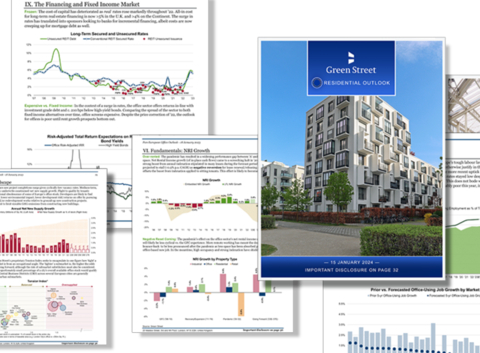 New Insights! Green Street's 2024 Sector Outlooks and Expanded Market Reports Are Here. Explore Sector Dynamics, Market Fundamentals and Valuation Trends. (Graphic: Business Wire)