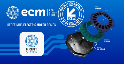 ECM pairs PrintStator Motor CAD to patented PCB Stator innovation to create next generation electric machines that are smaller, quieter, and more energy and space efficient across multiple uses cases: Consumer Electronics, HVAC, E-Mobility, Medical, Robotics, Aerospace, and more. (Image: ECM)