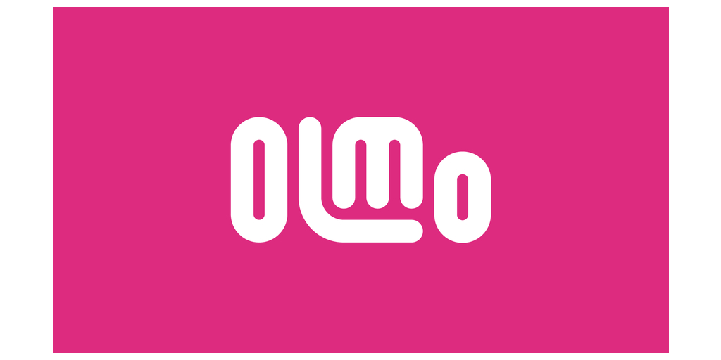 olmo 7b logo white on pink