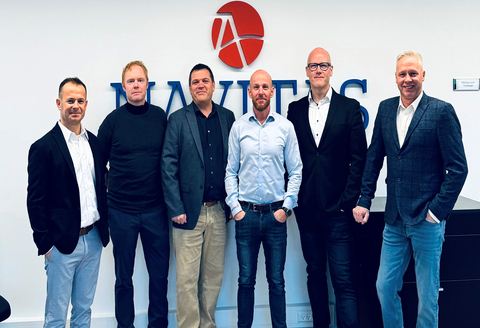 The new ownership group and board of directors of Navitas Wind A/S. From left Maciej Suchy, Rene Kildsgaard, Martin Jacobsen, Kuno jacobsen, Glenn Aagesen and Adam Bartelik. (Photo: Business Wire)